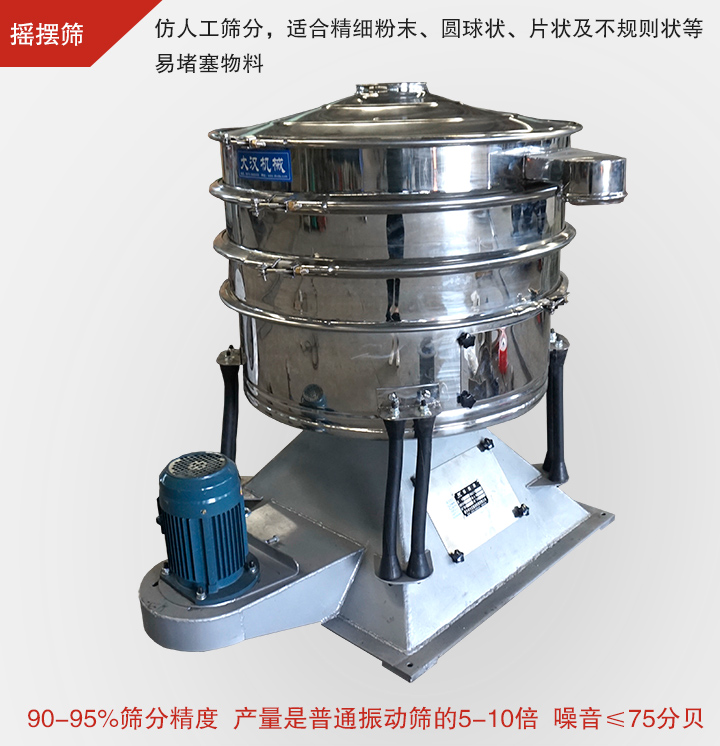搖擺篩仿照人工篩分，可滿足高精度、高產(chǎn)量篩分要求