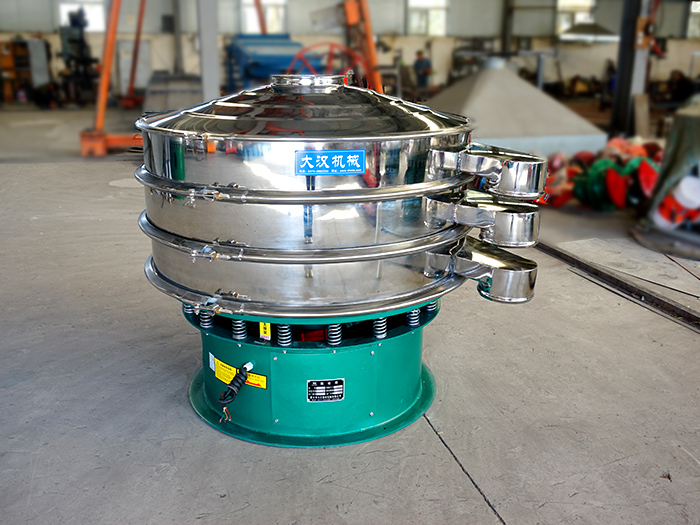 振動(dòng)篩粉機(jī)是一種高精的篩分機(jī)械，可用于粉末，液體以及顆粒狀物料的篩分，分級(jí)。