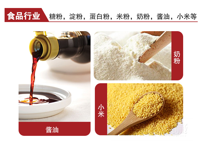 全不銹鋼食品振動(dòng)篩可用于糖粉，小米，淀粉，蛋白粉，米粉，奶粉，醬油等物料